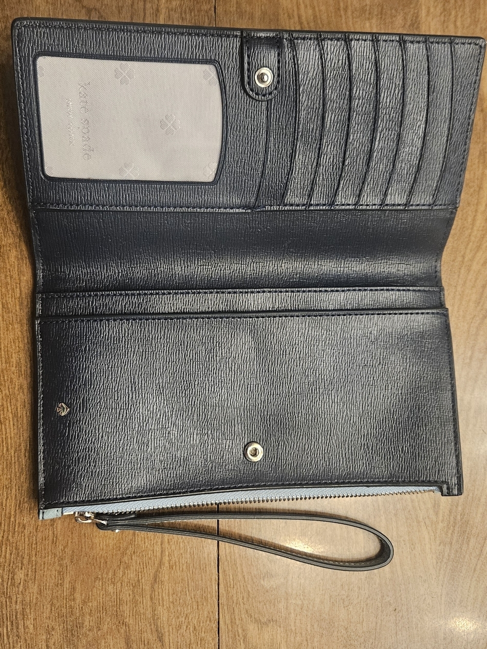 kate spade Light Blue and Navy Wristlet Wallet - Picture 4 of 6